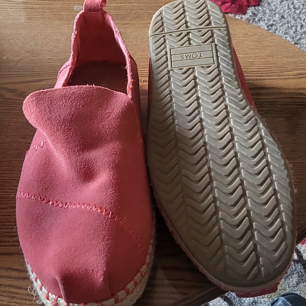 Toms Red Slip-On Shoes